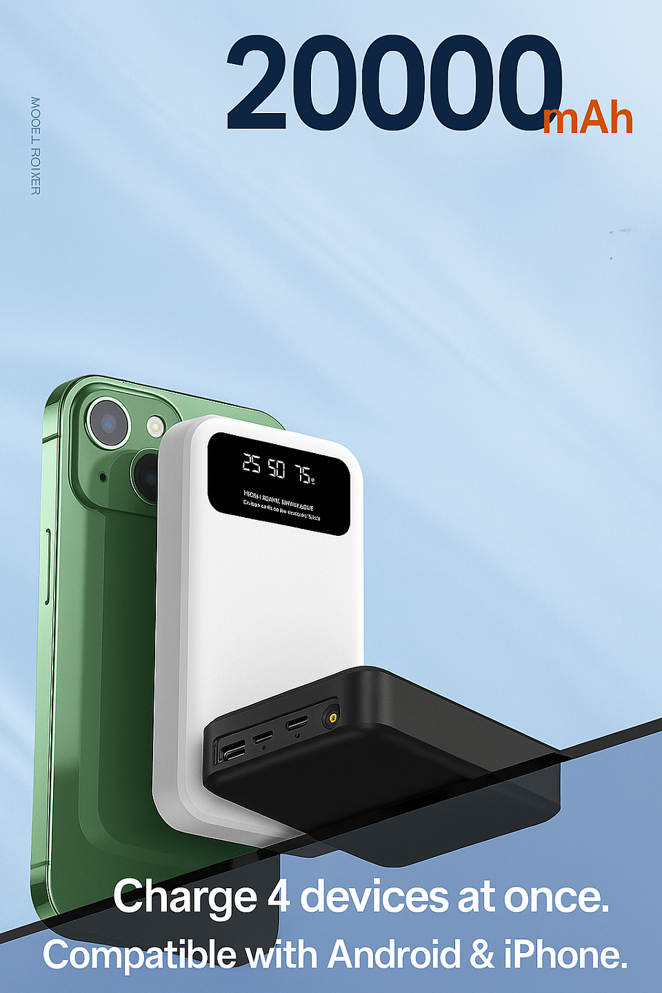 PowerBank 20000mAh $12 ដឹកជញ្ជូនឥតគិតថ្លៃ